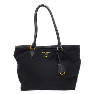 Prada Tessuto Vela Tote Shoulder Bag Black